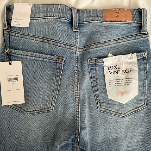 7 for all mankind jeans - never worn - size 27 - Picture 6 of 7